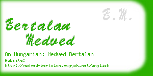 bertalan medved business card